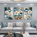 3pcs Flower Design Stickytiles Frames Providing Elegant Floral Style Artistic Look Modern Appearance