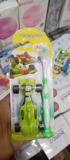 DORCO Children’s Soft Toothbrush with Fun Toy & Protective Case – Gentle Care for Kids’ Teeth & Gums (Random Design)