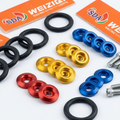 Motorcycle Fancy Chain Cover Bolts with Washer 4 Pcs Set – Red, Golden, Blue