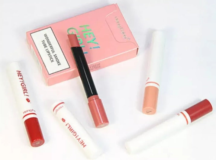 4-in-1 Trending Lipstick Set – Cigarette-Shaped Matte Lipsticks, Long-Lasting, Easy to Apply, Non-Sticky &amp; Fade-Resistant Lip Gloss for Makeup Lovers