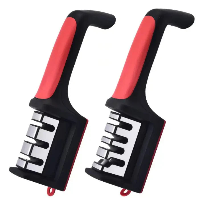 3-In-1 Diamond Coated Knife Sharpener Set with Ceramic Peeler – 3-Stage Kitchen Helper for Fruit & Meat Knives
