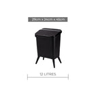Royal Wooden Trash Bin with Lid | Minimalist Dustbin for Kitchen, Bedroom & Office