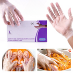 Safety Fine Disposable Vinyl Gloves – Clear, Powder-Free | Food Prep & Hygiene Use
