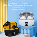 Stereo Wireless Earphones 895B – Bluetooth V5.4, Premium Deep Bass, Waterproof, Dustproof, LCD Display, Long Battery Life (Random Color)
