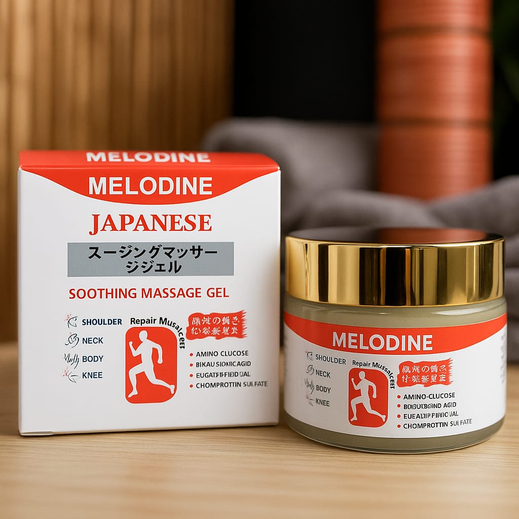 Melodine Japanese Soothing Massage Gel (72g) – For Neck, Shoulder, Knee & Muscle Pain Relief - Fast Acting