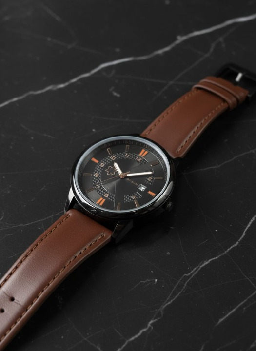MontBlanc 0817A Men’s Luxury Watch | Premium Leather Strap, Water Resistant, Elegant Analog Timepiece ( without box )
