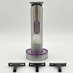 G63A Professional Hair Stylist Trimmer – Rechargeable Cordless Hair & Beard Trimmer with Charging Base and Guide Combs