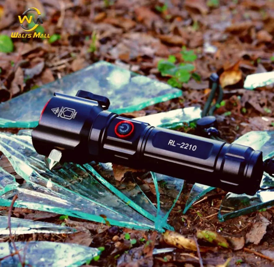 Rl-2210 Multifunctional Rechargeable LED Emergency Flashlight with Side Work Light &amp; USB Charging – Ultra-Bright, Portable &amp; Durable Torch for Home, Car &amp; Outdoors