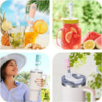 Buy 1 Get 1 Free – Cartoon Silicone Straw Plug Set | Splash-Proof, Airtight, Reusable Straw Covers for Stanley Cups, Tumblers & Bar Accessories