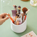 360° Rotating Makeup Brush Storage Box | Desktop Cosmetic Organizer for Brushes, Lipsticks, Eyebrow Pencils & Beauty Tools