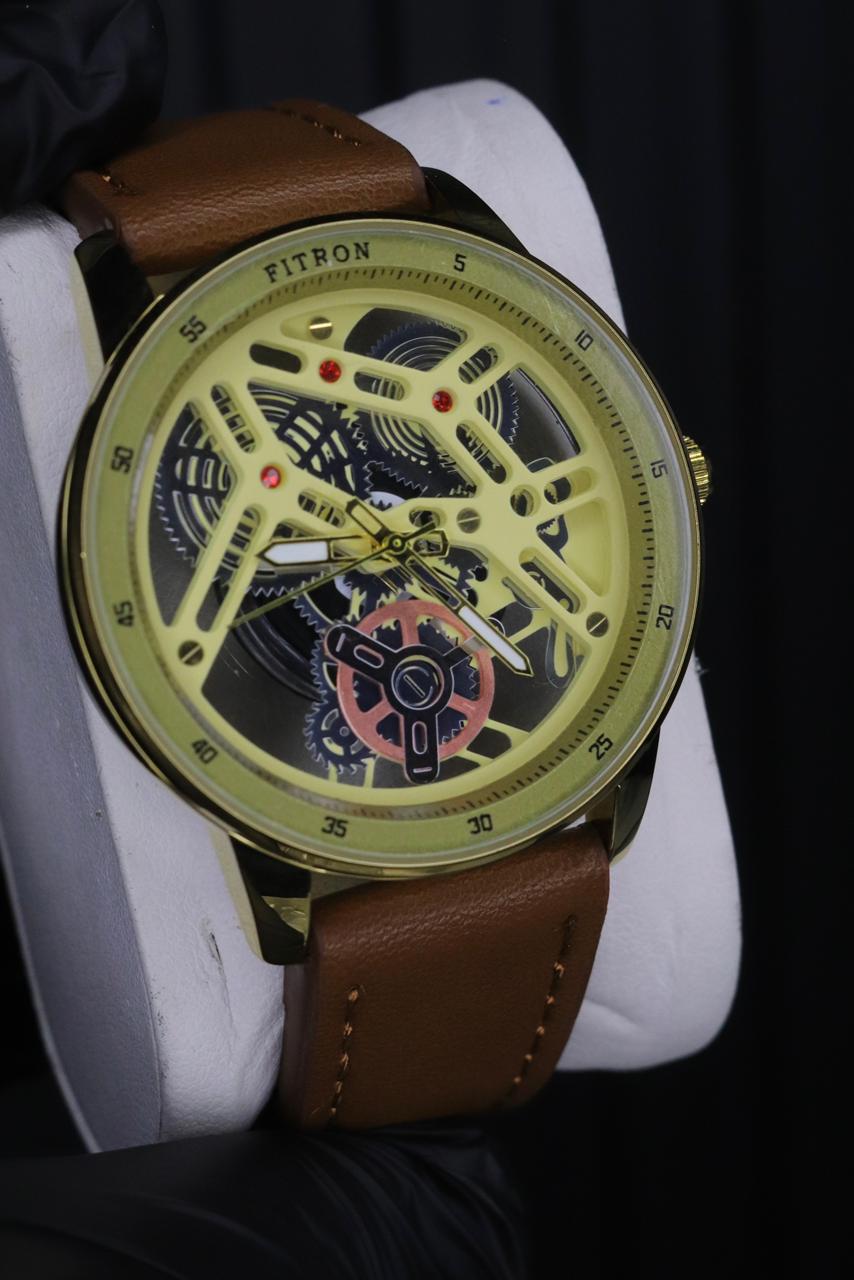 Fitron Classic Chrono: Sophisticated Minimalist Stainless Steel Watch ( WITHOUT BOX )