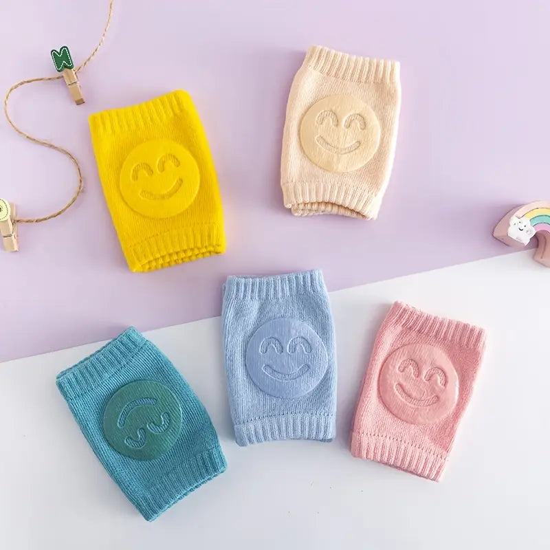 02 Pcs ( Pair ) - Soft &amp; Protective Baby Knee Pads – Cushioned Support for Crawling Infants &amp; Active Toddlers - Random Color