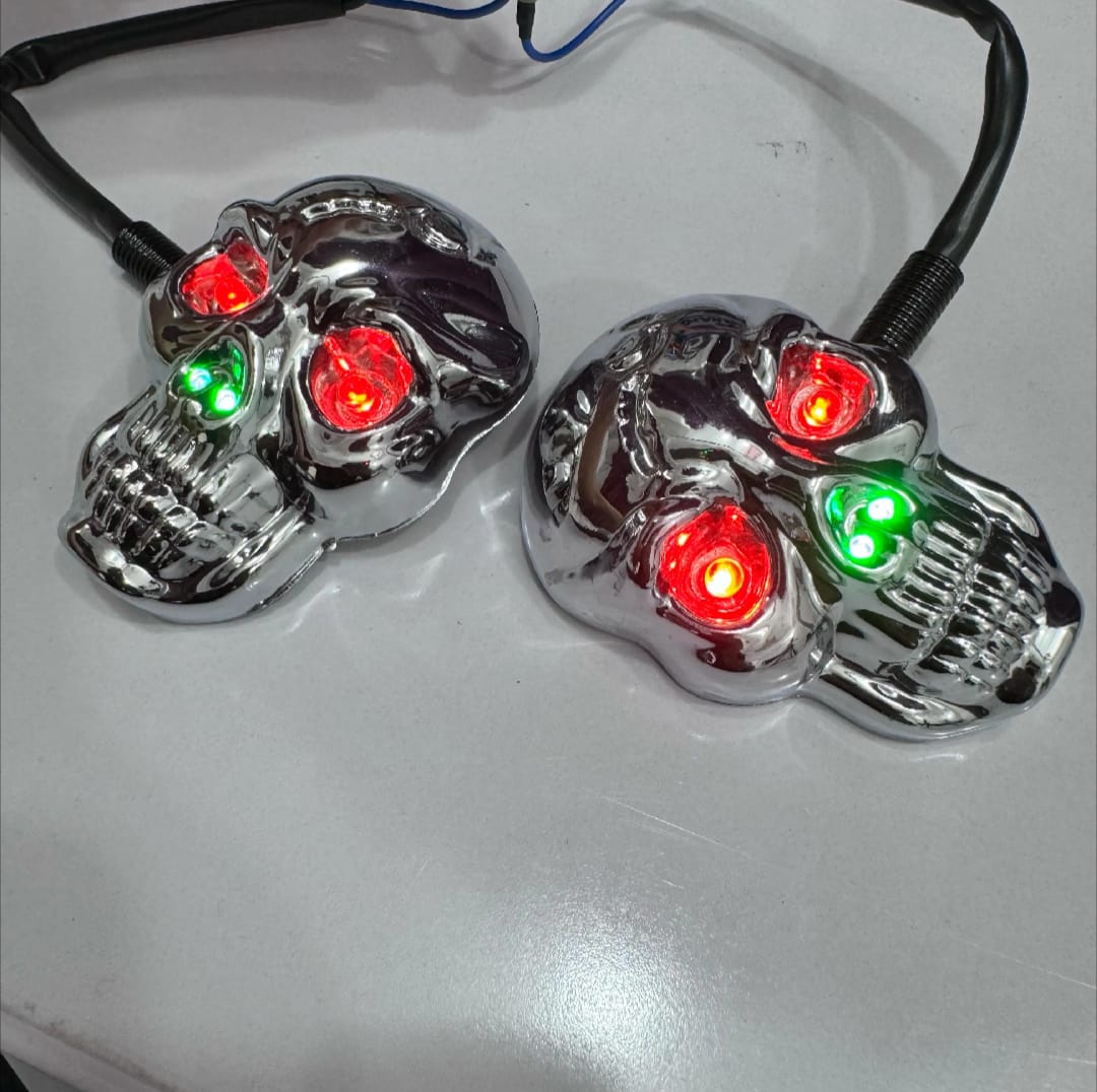 Special Decoration Fancy Stylish Skull Shape Motorcycle Indicators
