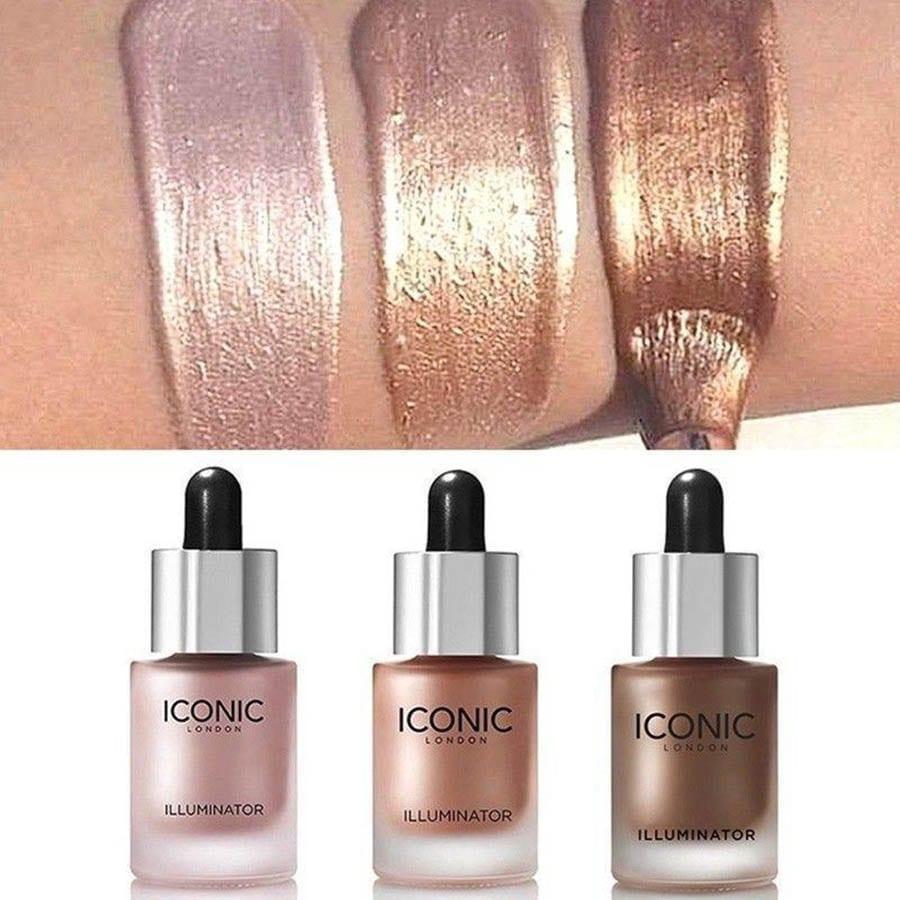 Iconic London Illuminator Highlighter Drops Ultra Glow Liquid Highlighter Radiant Finish Luminous Shine