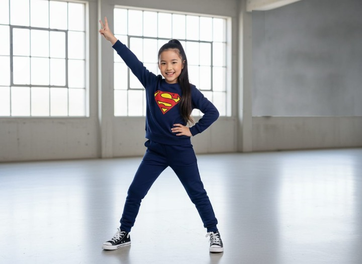 Superman Printed Sweatshirt & Pajama Trouser Tracksuit for Kids | Winter Warm Fleece Clothing Set Outfit for Boys & Girls
