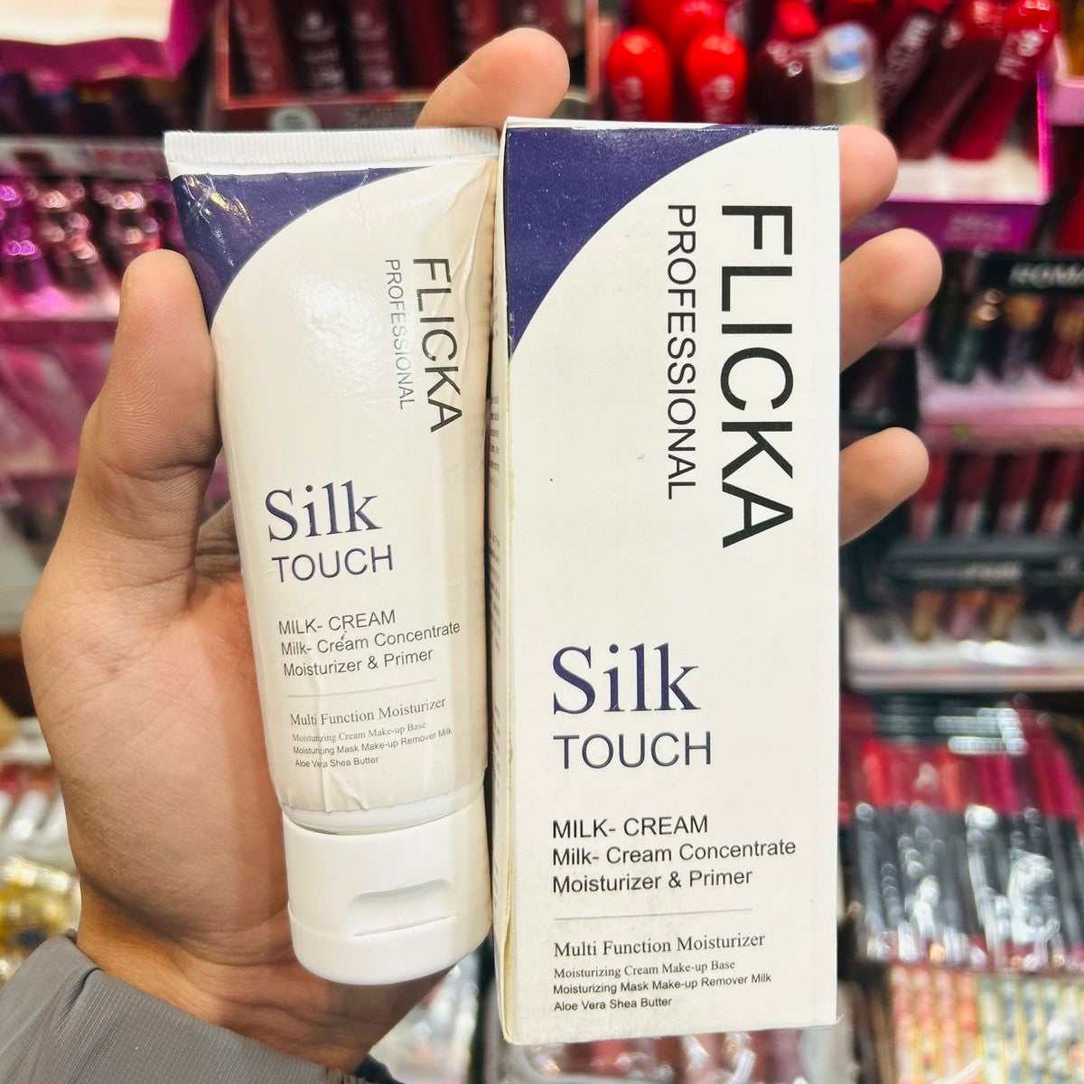 FLiCKA Silk Touch 3‑in‑1 Moisturizer & Primer | Hydrating, Lightweight, Long‑Lasting | Pore Minimizer | 120ml