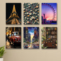 Set of 6 Premium Wall Art Photo Tiles – Modern Home Decor Sets 8x11
