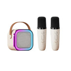Mini Portable Karaoke Bluetooth Speaker with 2  Mike Audio Integrated Microphone Home Karaoke Wireless Bluetooth Speaker(Random Color)