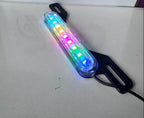 RGB Motorcycle License Plate Light Bar – Chasing LED 12V Slim RGB LED Plate Bar for Motorcycles