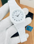 Full White Aura Watch Stylish Design Compact Build Perfect Choice For Daily Use And Fashion Needs (Without Box)