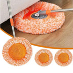 360° Rotating Microfiber Mop | Round Shape | Extendable Adjustable Stick | Floor Cleaning Accessories for Home - Length 36 Inch