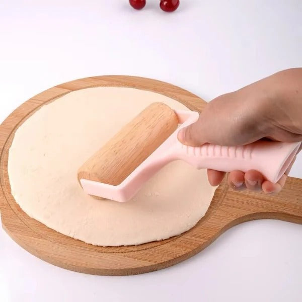 2pcs Wooden Rolling Pin for Baking – Hand Push Dough Roller with Non-Stick Surface, Lightweight &amp; Kid-Friendly