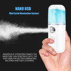 Portable Nano Facial Mist Sprayer – Hydrating Ionic Facial Steamer for Instant Skin Moisture, Glow & Refreshing Mist | USB Rechargeable