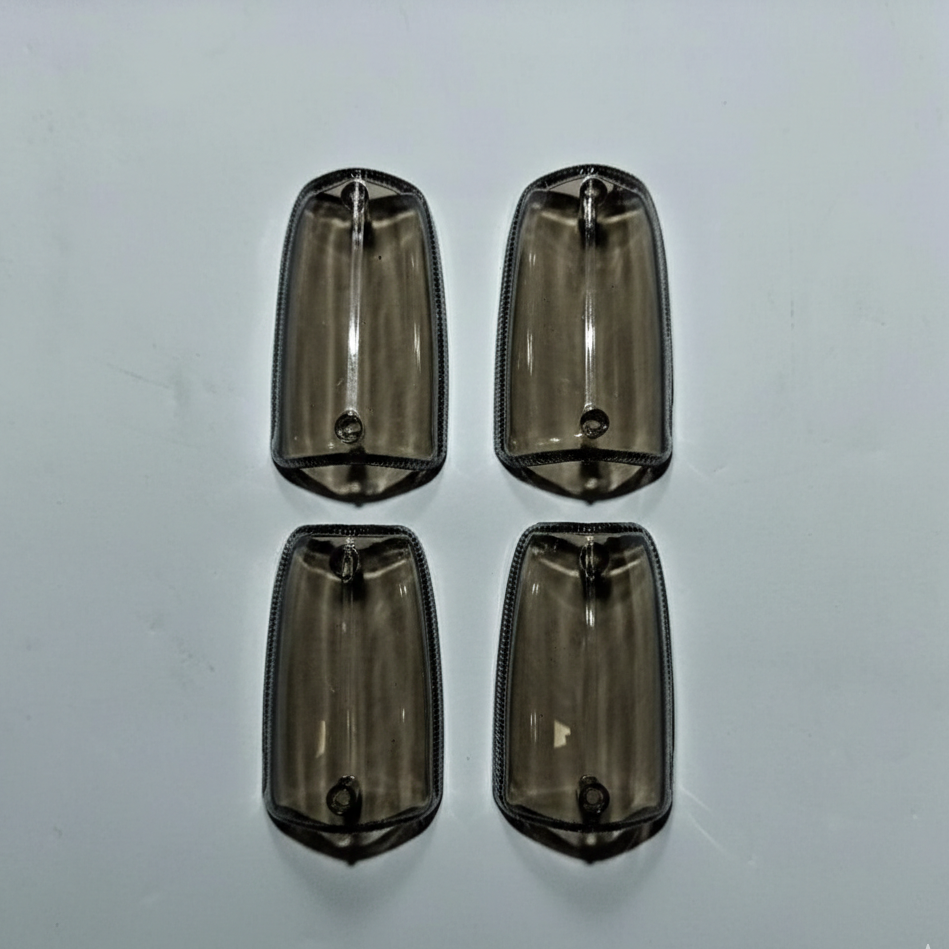 Premium Indicator Cover for 70cc Bikes – Crystal White & Smog