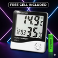 Professional LCD Indoor Temperature & Humidity Monitor – Large Display, Accurate Readings + Free Battery.