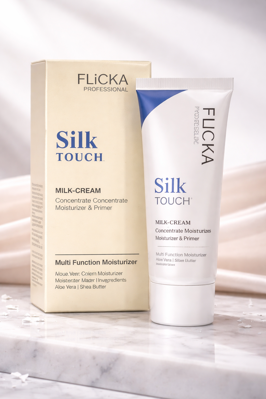FLiCKA Silk Touch Milk Cream Moisturizer & Primer – 2-in-1 Hydrating Base | Aloe Vera & Shea Butter | Smooth, Long-Lasting Finish