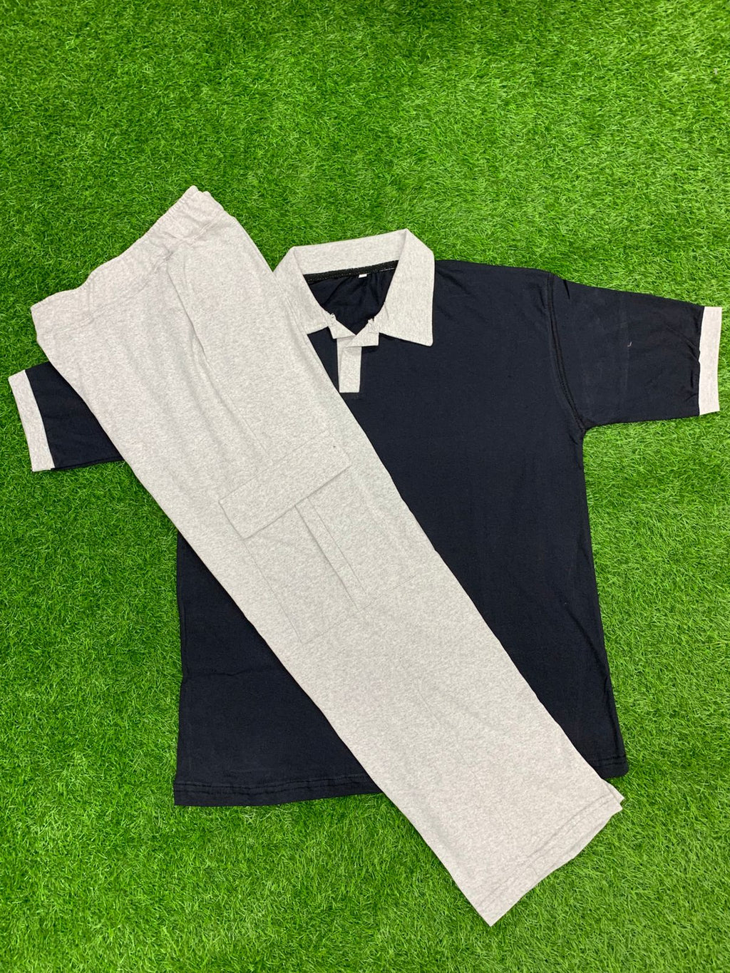 Men’s Stylish Track Suit – Premium Polo T-Shirt & Soft Cargo Trouser Set | Comfortable Casual Sportswear for Gym, Travel & Daily Wear