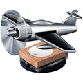 Solar Aeroplane Car Perfume Diffuser – Silver Aircraft Air Freshener for Car Dashboard