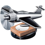 Solar Aeroplane Car Perfume Diffuser – Silver Aircraft Air Freshener for Car Dashboard