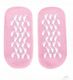 1 Pair Reusable Silicone Spa Gel Socks For Dry Feet And Cracked Heel Treatment – Moisturizing Hydrating Softening And Skin Smoothing Overnight Foot Care