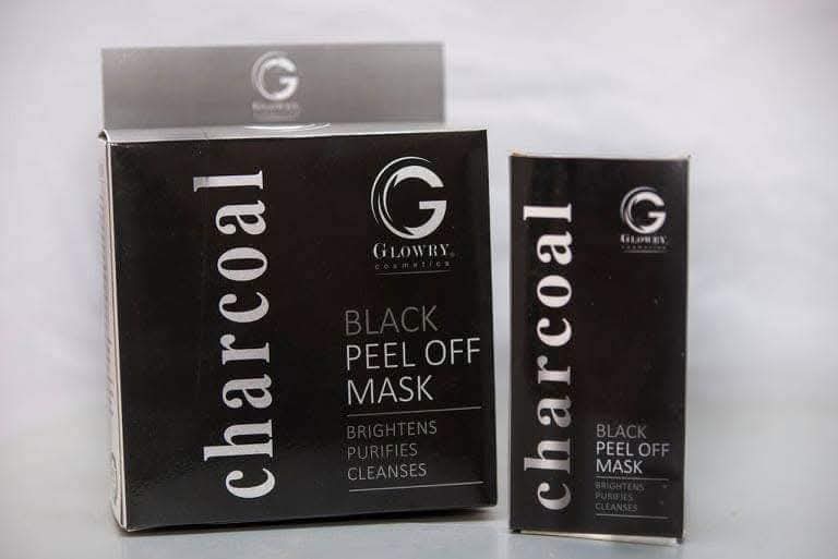 GLOWRY Charcoal Black Peel Off Mask for Deep Cleansing & Detox | Natural Bamboo Charcoal Face Mask for Blackhead Removal & Skin Brightening