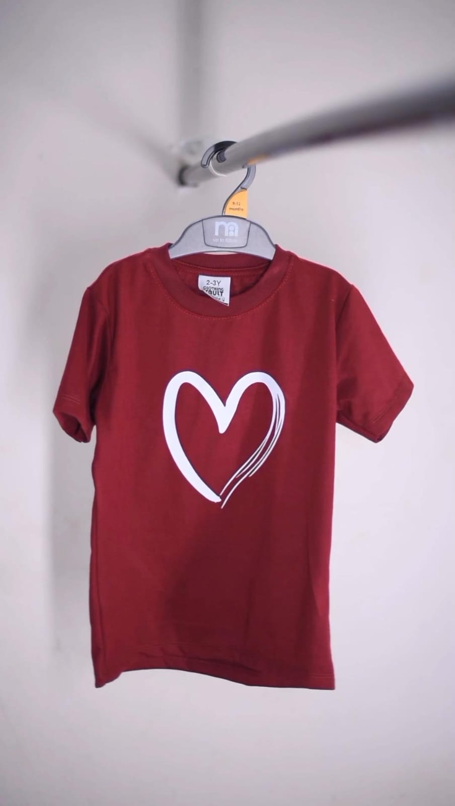 Heart Printed Kids T-Shirt – Soft Cotton Casual Tee for Toddlers & Kids