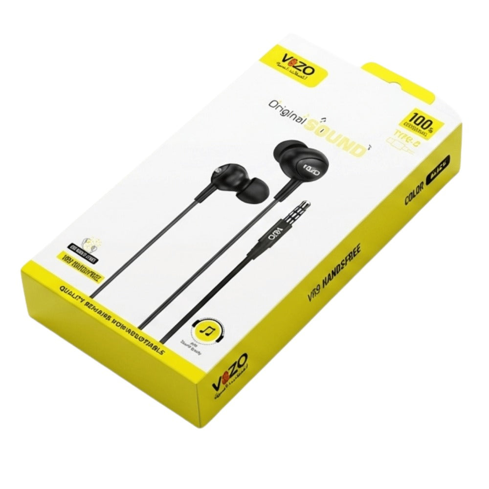 VR9 Micro – Premium Wired Earphones with Dual IC Mic | Best Quality Hands-Free | Headphone | Hands-Free For Mobile Phone | Android Vr9 Micro Hands-Free