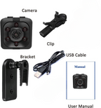 SQ6 Mini Spy Camera – HD Portable High Quality Security Camera with Night Vision & Two Stand Holders