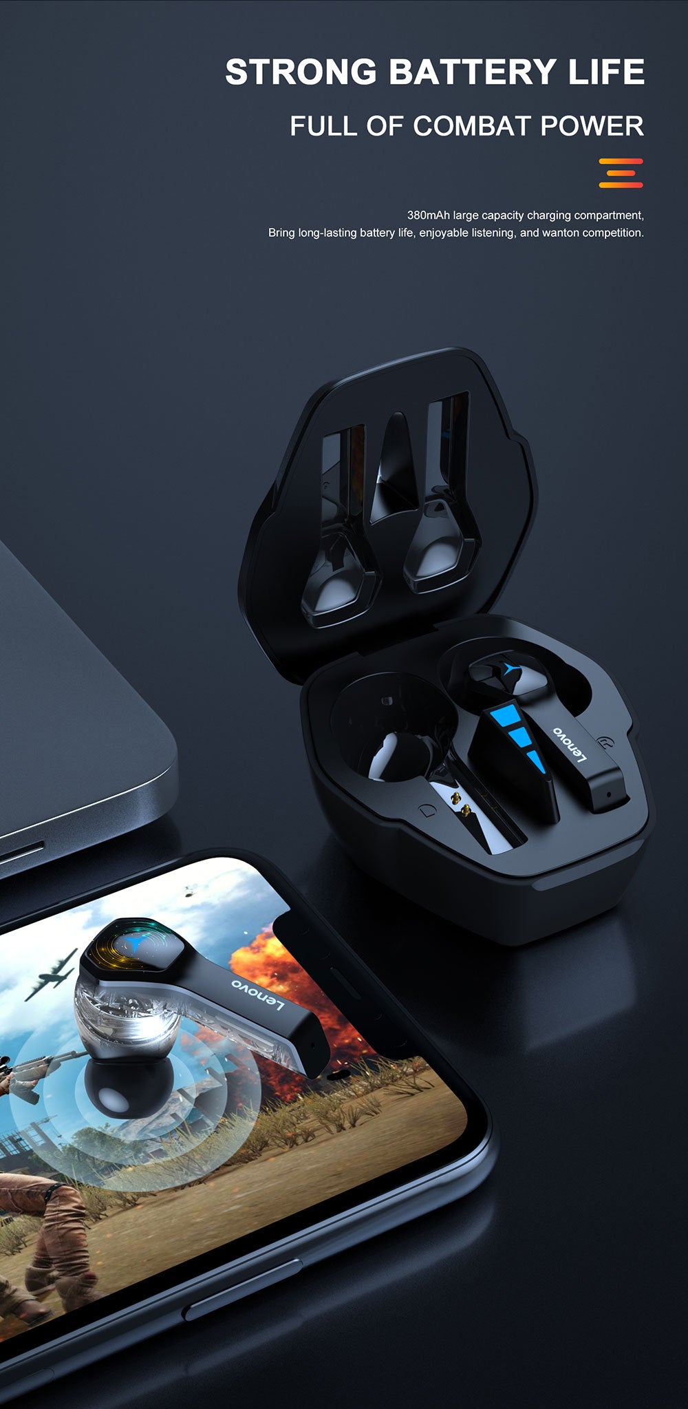 Professional Lenovo Hq08 Tws Gaming Earbuds Low Latency Hifi Sound 100 Percent Original