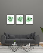 Set of 3 Premium Wall Art Photo Tiles – Modern Home Decor Sets 8x11