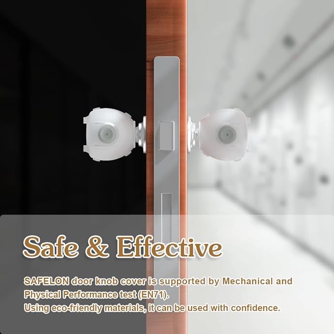 2 pcs door knob cover Baby Safety Door Knob Covers Doorknob Locks Child Children Kids Proof(random color )
