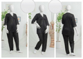 Women’s Luxury Silk Satin Pajama Set with Elegant Lace Trim SKU  R-010  Free Size
