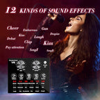 V8 Bm-800 Podcast Mic Set With Live Sound Card,Condenser Microphone With Rechargeable 12 Kinds Of Auxiliary Background For Karaoke Singing, Youtube Recording Mic