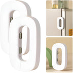 Child Safety Refrigerator Lock – Self-Adhesive Fridge &amp; Freezer Door Lock with Double Safety Button – Easy One-Hand Use