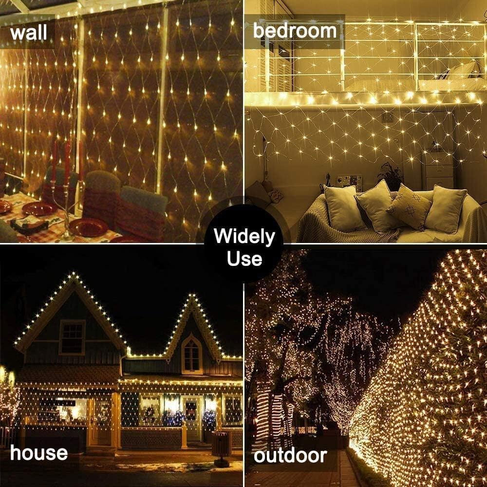 1 PC Wedding LED Net Mesh String Lights- Fairy String Lights With 88 Lights for Wedding Party Décor Outdoor &amp; Indoor Activities