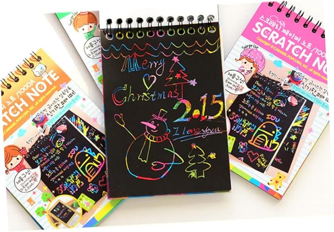 Scratch Note Pad -   Rainbow Drawing Draft Books for Children (random book)