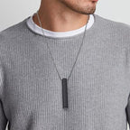 Pack Of 2  Boys Bar Necklace Materials Stainless Steel