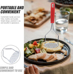 Potato Masher Stainless Steel Manual Kitchen Vegetable Ricer Fruit Banana Egg Crusher Tool - Random Color