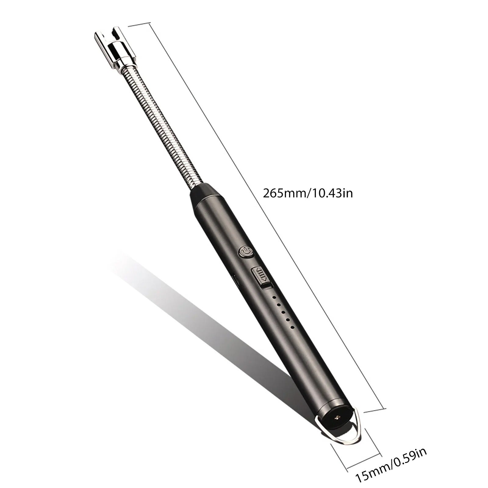 360° Outdoor Kitchen Lighter Usb Rechargeable Portable Electronic Arc Lighter Flexible Neck Safety Lock Windproof Eco Friendly Design (Random Colors)