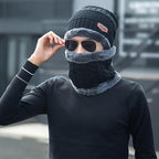 Head &amp; Neck Cap Beanies Combo - woolen winter beanie cap with neck warmer muffler for men and women